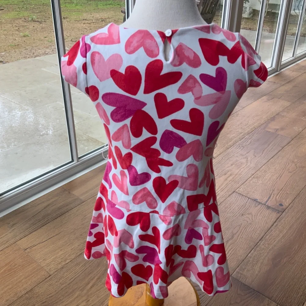 Gymboree Pink, Purple and Red Hearts Dress Size 6